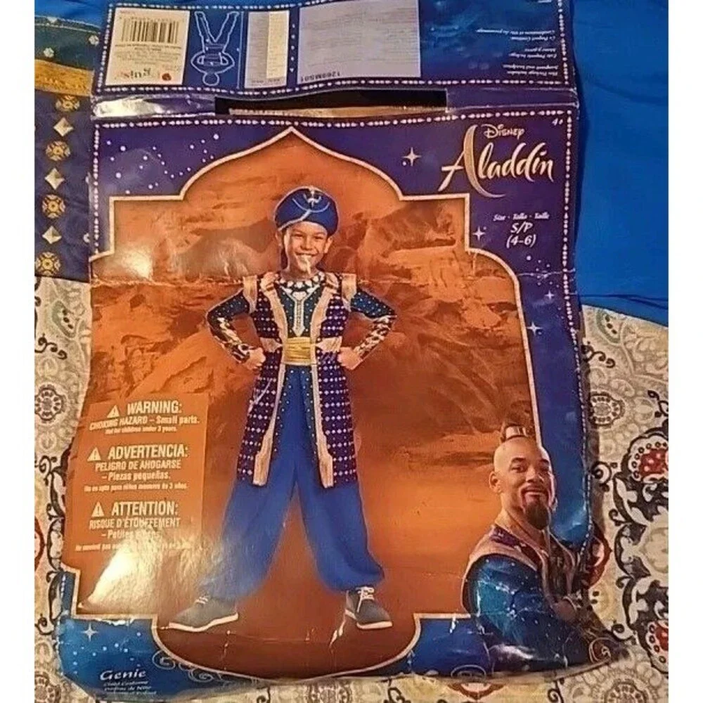 Disney Aladdin Toddler Costume 4/6 Disguise Preowned Excellent With Extras!